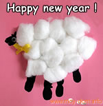 новогодняя открытка 2015 год овцы